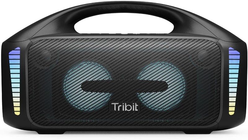 Photo 1 of Tribit StormBox Blast Portable Speaker: 90W Loud Stereo Sound with XBass, IPX7 Waterproof Bluetooth Speaker with LED Light, PowerBank, Bluetooth 5.3&TWS, Custom EQ, 30H Playtime, Outdoor/Camping/Party