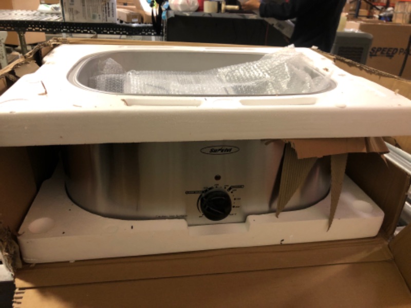 Photo 4 of 24 Quart Electric Roaster Oven, Turkey Roaster with Viewing Lid, Large Stainless Steel Roaster Oven Silver