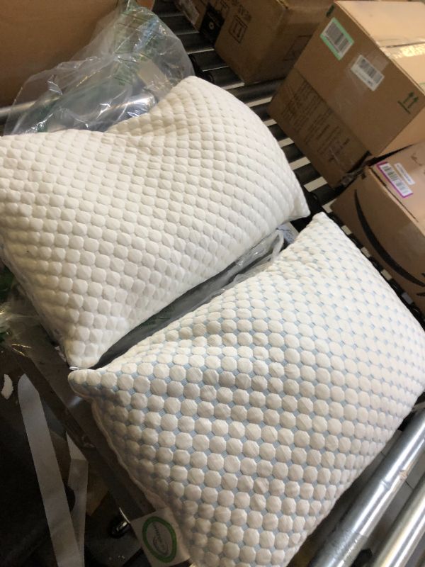 Photo 1 of 2 Pcs; Memory Foam Pillows White 24" x 12"