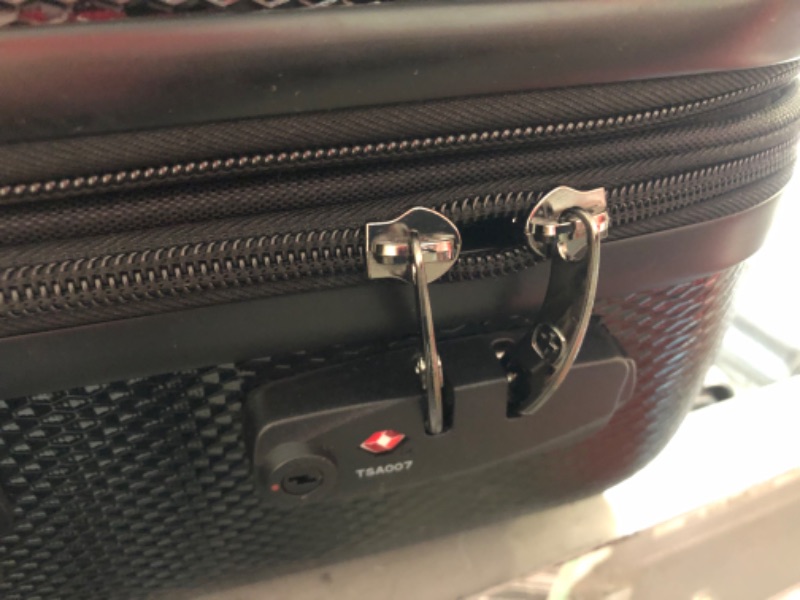 Photo 5 of (zippers are locked)hardside swiss gear black luggage 