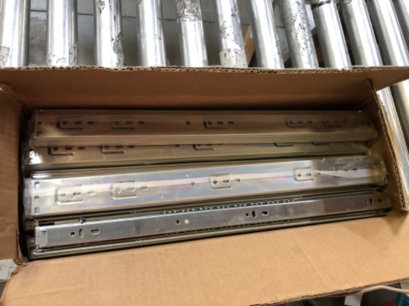 Photo 2 of 10 Pair of 20 Inch Hardware Full Extension Side Mount Ball Bearing Sliding Drawer Slides 20inch