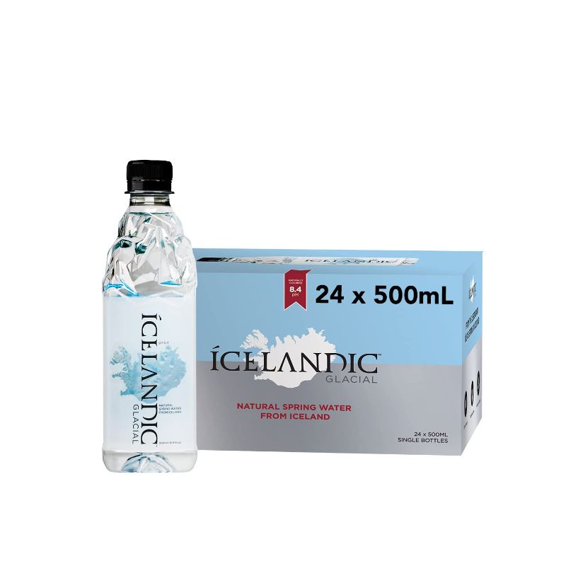 Photo 1 of (MISSING 3 BOTTLES)Icelandic Glacial Natural Spring Alkaline Water, 16.9 Fl Oz (Pack of 24) EXP 09/SEP/2024
