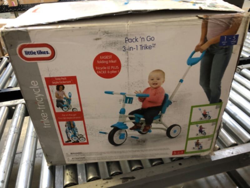 Photo 4 of Little Tikes Pack 'n Go Trike Childs Toy, Light Blue