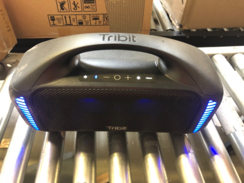 Photo 2 of Tribit StormBox Blast Portable Speaker: 90W Loud Stereo Sound with XBass, IPX7 Waterproof Bluetooth Speaker with LED Light, PowerBank, Bluetooth 5.3&TWS, Custom EQ, 30H Playtime, Outdoor/Camping/Party