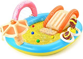 Photo 1 of Hesung Inflatable Play Center, 98'' x 67'' x 32'' Kids Pool with Slide for Garden, Backyard Water Park. Could Not Test, May Not Be Functional 
