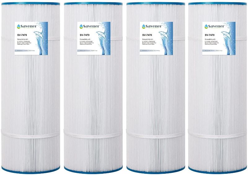 Photo 1 of Savener PCC80-PAK4 Replacement Pool Filter Cartridge Replaces for PCC80 Darlly 70804 Unicel C-7470 80Sq.ft Pentair CCP320 PCC80 Filbur FC-1976 Clean and Clear Plus 320 817-0081 178580 4 Pack
