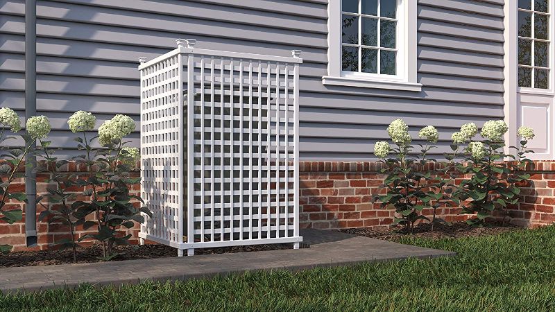 Photo 1 of Enclo Privacy Screens ZP19047 Highland Lattice Privacy Screen (2-Pack), White
