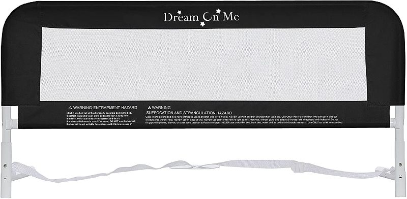 Photo 1 of Dream On Me Mesh Security Rail, Twin Size Bed Security Rail, Safe Security Rail, Black
