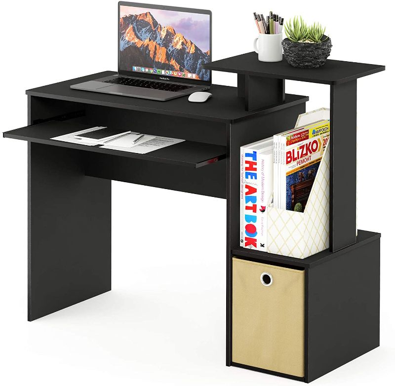 Photo 1 of Furinno Econ Multipurpose Home Office Computer Writing Desk, Black