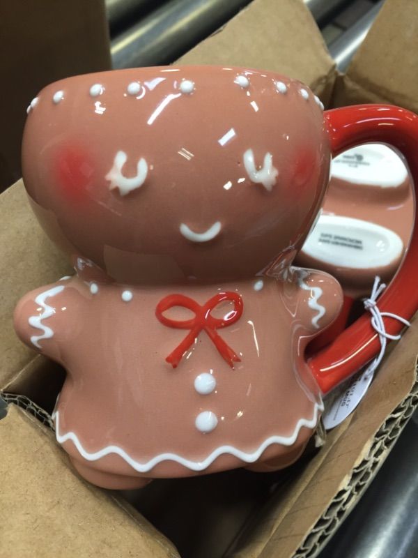 Photo 2 of 10oz Stoneware Gingerbread Woman Mug - Threshold

