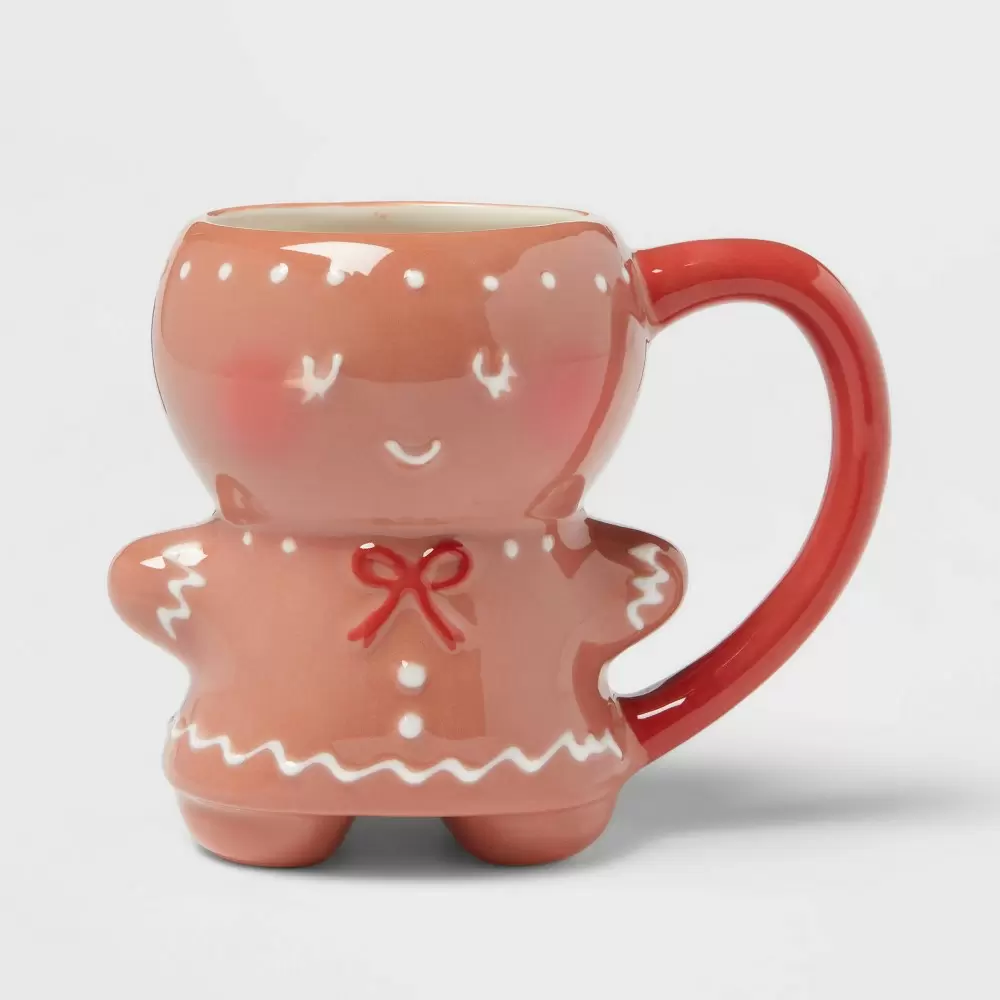 Photo 1 of 10oz Stoneware Gingerbread Woman Mug - Threshold

