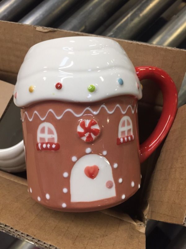 Photo 2 of 13oz Stoneware Gingerbread House Mug - Threshold
