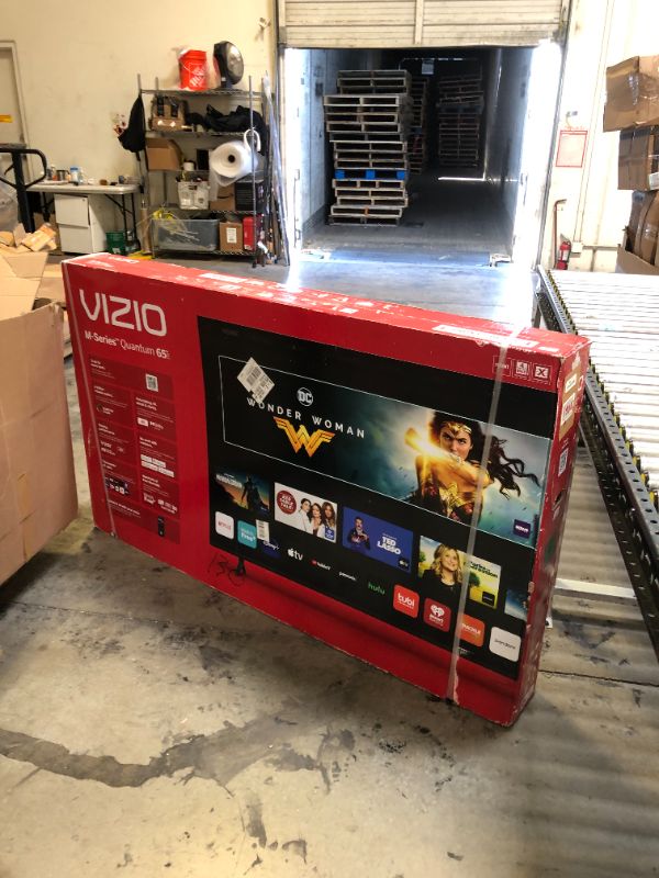 Photo 2 of VIZIO 65-Inch M-Series 4K QLED HDR Smart TV with Voice Remote, Dolby Vision, HDR10+, Alexa Compatibility, VRR with AMD FreeSync, M65Q6-J09, 2021 Model. Factory Sealed. Opened For Inspection, Item is New.
