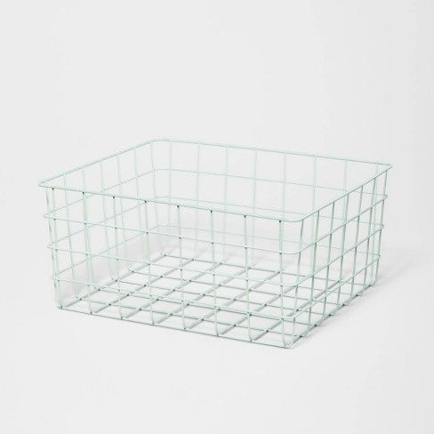 Photo 1 of 13" Rectangular Wire Decorative Basket - Brightroom™ -- 2 pack --- box very damaged ---
