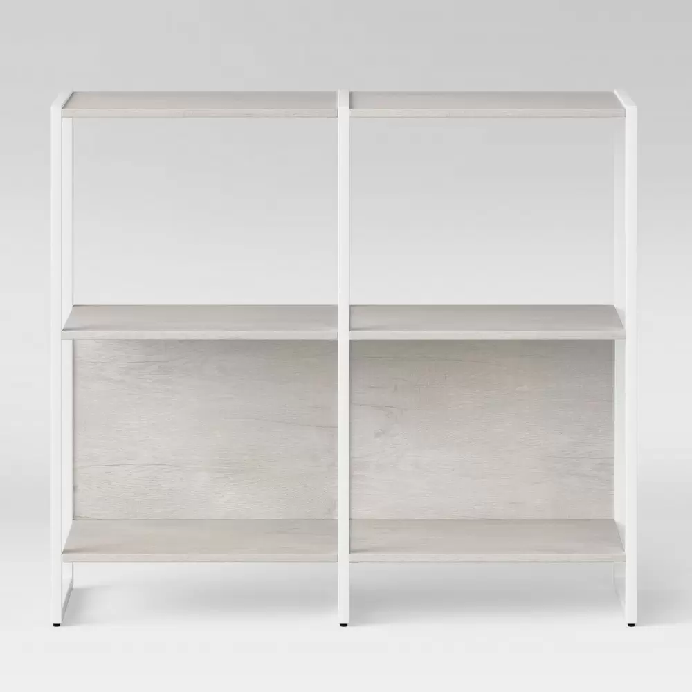 Photo 1 of 35.7" Paulo 2 Shelf Bookcase White - Project 62 -- box a little damaged -- 