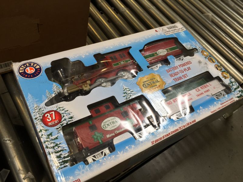 Photo 2 of Lionel North Pole Central Battery-Powered Train Set with Remote + Inner Loop Track Expansion Pack
