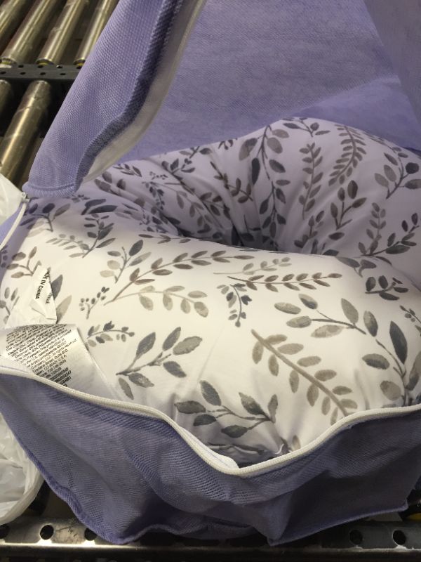 Photo 2 of Boppy Nursing Pillow and Positioner—Original | Gray Taupe Watercolor Leaves | Breastfeeding, Bottle Feeding, Baby Support | with Removable Cotton Blend Cover | Awake-Time Support. Minor use , Not in original box packaging, Item has Minor It from shipping 