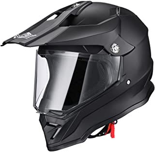 Photo 1 of AHR H-VEN35 Full Face Dual Sport Motorcycle Lightweight Helmet Dirt Bike Off Road ATV DOT Approved (Medium,Matte Black). Box Packaging Damaged, Minor Use, Found Hair on Item,
