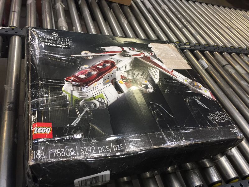 Photo 2 of LEGO Star Wars Republic Gunship 75309 Building Kit; Cool, Ultimate Collector Series Build-and-Display Model (3,292 Pieces). Box Packaging Damaged, Item is New, White Box is Sealed.
