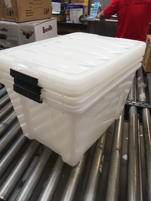 Photo 2 of IRIS USA, Inc. TB-56D 53 Quart Stack & Pull Box, Multi-Purpose Storage Bin, 3 pack