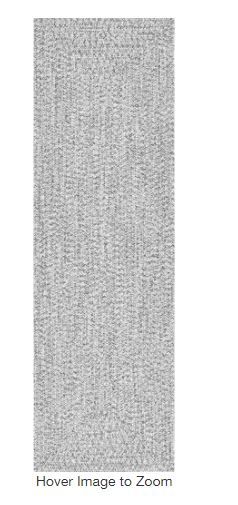 Photo 1 of  NuLoom Lefebvre Casual Braided Salt & Pepper 3 ft. x 8 ft. Indoor/Outdoor Runner
