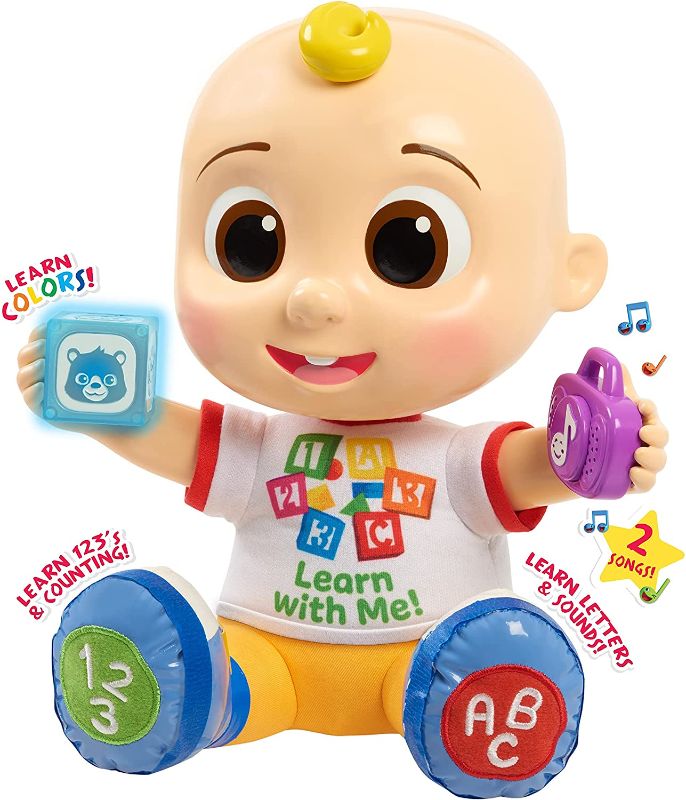 Photo 1 of CoComelon Interactive Learning JJ Doll with Lights, Sounds, and Music to Encourage Letter, Number, and Color Recognition, by Just Play
