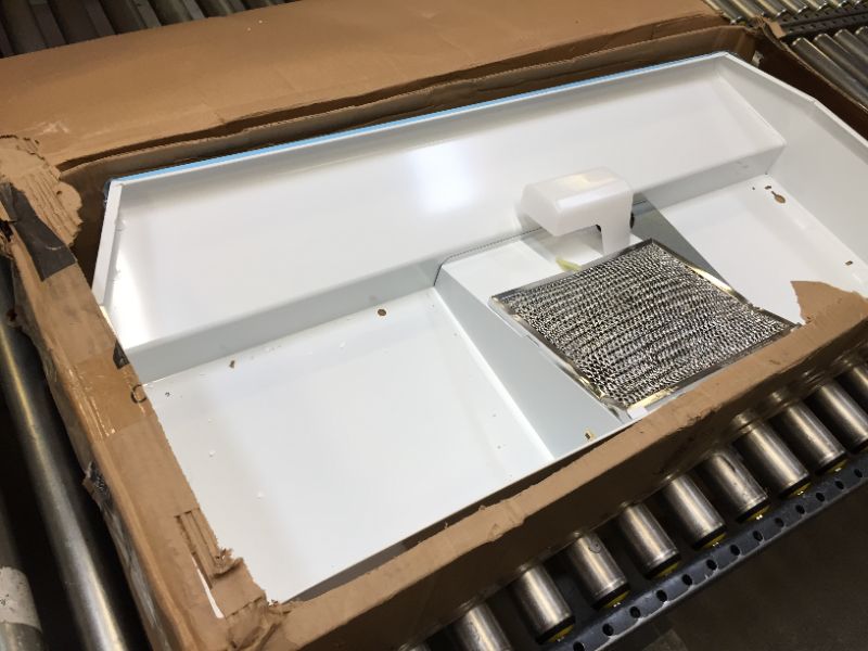 Photo 2 of Broan-NuTone 414201 Ductless Range Hood Insert with Light, Exhaust Fan for Under Cabinet, White, 42" Broan 41000, Inch
