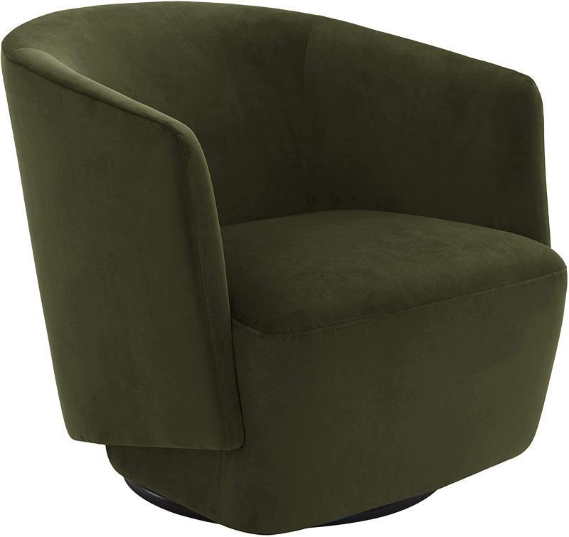 Photo 1 of Amazon Brand - Rivet Coen Modern Velvet Upholstered Accent Swivel Chair, 30"W, Forest Green
