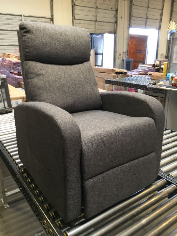Photo 2 of Recliner Chair for Living Room Winback Single Sofa Massage Recliner Sofa Reading Chair Home Theater Seating Modern Reclining Chair Easy Lounge with Fabric Padded Seat Backrest (Grey)
