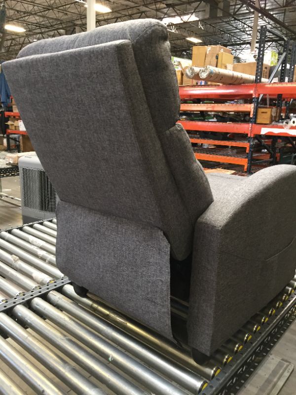 Photo 5 of Recliner Chair for Living Room Winback Single Sofa Massage Recliner Sofa Reading Chair Home Theater Seating Modern Reclining Chair Easy Lounge with Fabric Padded Seat Backrest (Grey)
