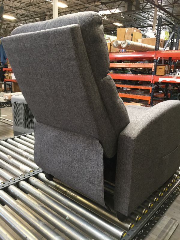 Photo 1 of Recliner Chair for Living Room Winback Single Sofa Massage Recliner Sofa Reading Chair Home Theater Seating Modern Reclining Chair Easy Lounge with Fabric Padded Seat Backrest (Grey)
