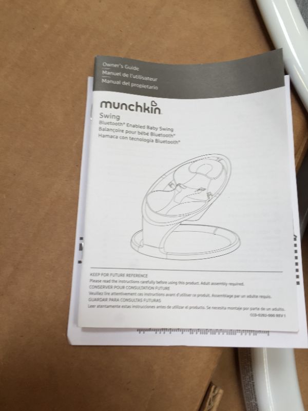 Photo 1 of Munchkin Bluetooth Enabled Lightweight Baby Swing with Natural Sway in 5 Ranges of Motion, Includes Remote Control
