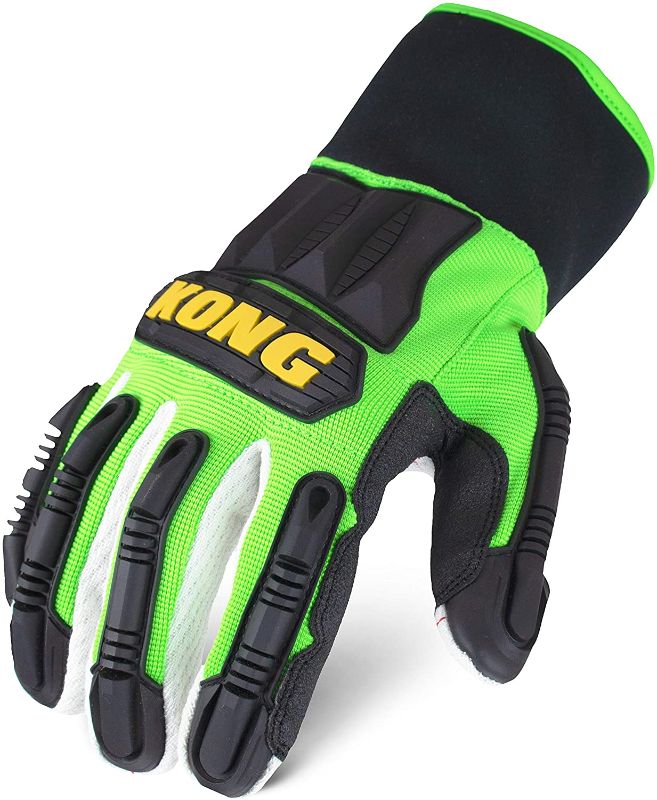 Photo 1 of Ironclad KONG Cotton Corded Glove; TPR Impact Protection, Reflective Accents, Sized S, M, L, XL, XXL, XXXL (KCCP-05-XL)
