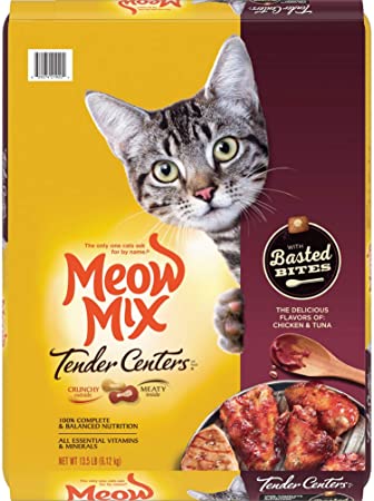 Photo 1 of Meow Mix Tender Centers Basted Bites Dry Cat Food, Chicken & Tuna Flavor, 13.5 Pound Bag
EXP APR 2022