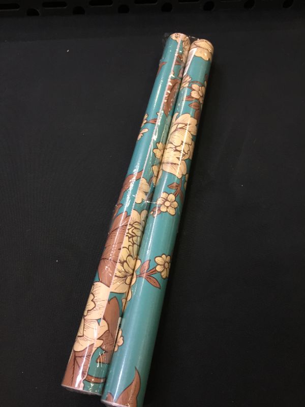 Photo 2 of 17.7"x118" Floral Wallpaper Blue Vintage Peony Peel and Stick Wallpaper Floral Contact Paper Self Adhesive Removable Wallpaper 2 PACK ROLLS 