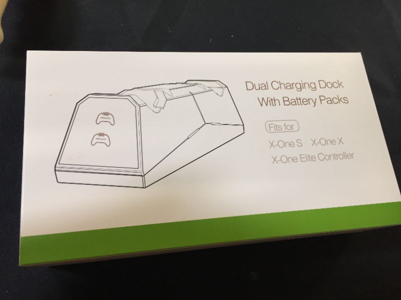 Photo 2 of innoAura Dual Xbox One Controller Charger - 1600mAh x 2 Rechargeable Battery Packs for Xbox One, Xbox One S, Xbox One X, Xbox One Elite Controller