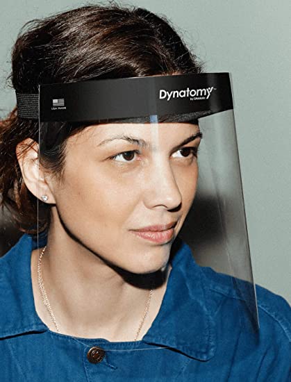 Photo 1 of Dynatomy Face Shields, 10-Pack, Made in USA, Full Coverage PPE by D'Addario (DFSM-1-10)