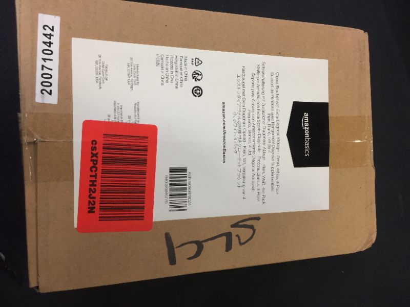 Photo 2 of Amazon Basics Closet Bracket with Extra Diagnoal Storage - Small, White, 4-Pack