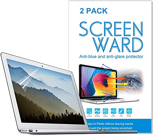 Photo 1 of Anti Blue Light Anti Glare Screen Protector Compatible with MacBook Air 13 13.3 model A1369 A1466 A1304 A1342 A1181  2 PACK 