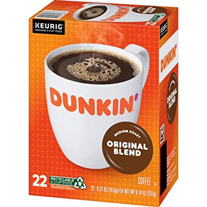 Photo 4 of Dunkin' Original Blend Medium Roast Coffee, 88 Count K-Cup Pods, 22 Count (Pack of 4) 2PACK BB 4/25/22