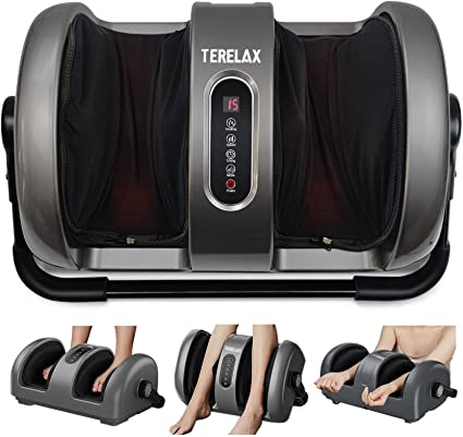 Photo 1 of Foot Massager Machine Shiatsu Foot and Calf/Leg Massager with Heat Deep Kneading Therapy Relieve Foot Pain from Plantar Fasciitis Improve Blood Circulation by TERELAX
