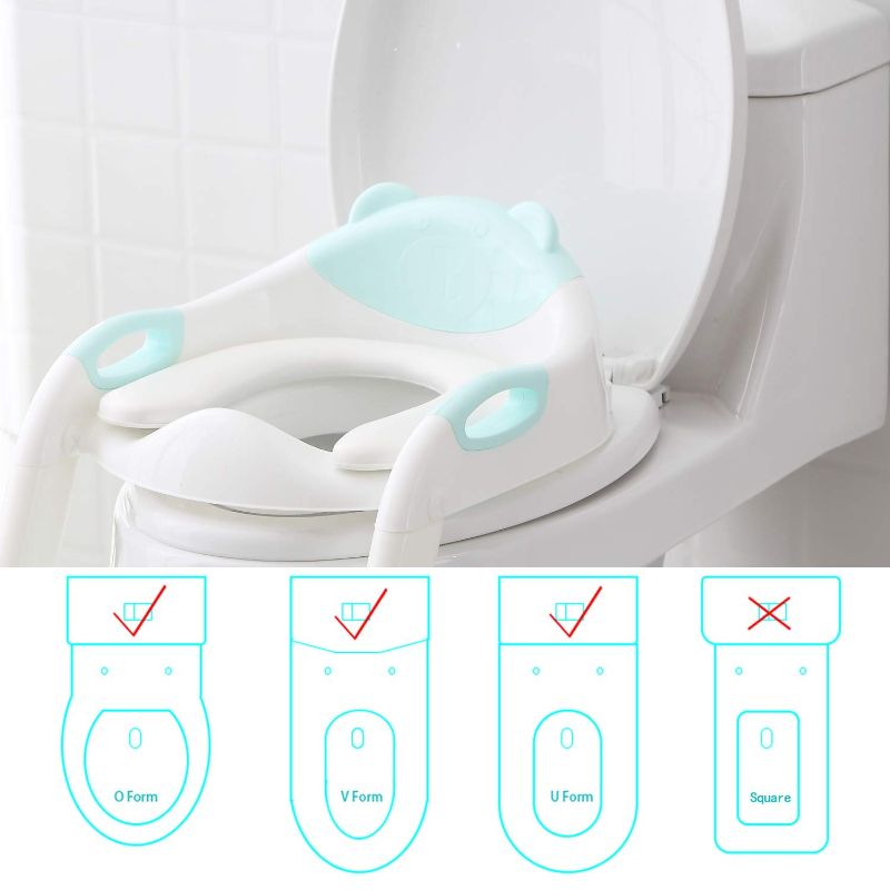 Photo 1 of Potty Training Seat Ladder Toddler,Potty Seat Toilet Boys Girls,Kids Toilet Training Seat Step (Blue)
