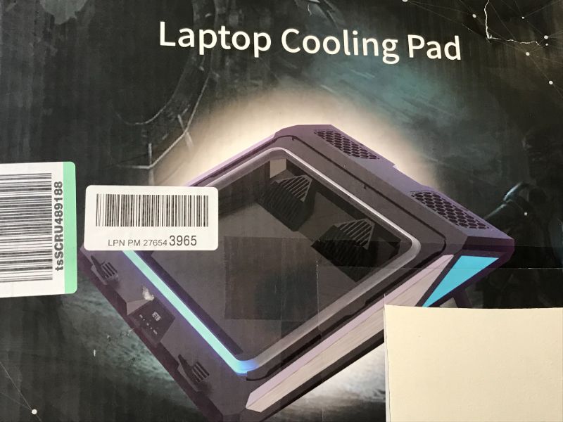 Photo 2 of Gaming Laptop Cooling Pad, 4500RPM Laptop Cooler Pad, More Powerful Turbo-Fan Cooling Pads for 14-17.3 inch Laptop,w/2 USB Ports, Colorful Lights, Adjustable Height, Temperature Drops by 20-30 Degrees
