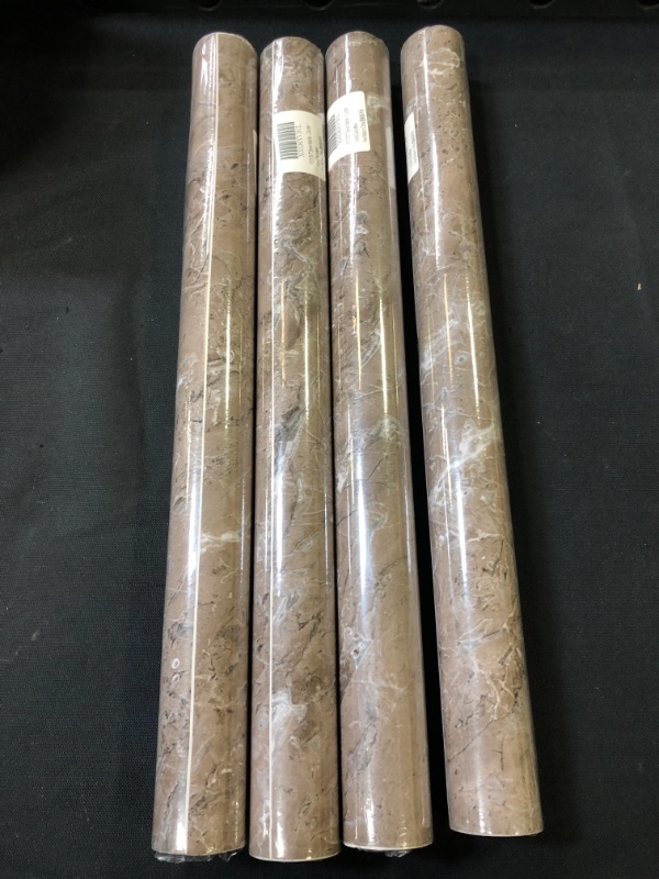 Photo 1 of Brown Marble Contact Paper for Countertops Waterproof 15.7”x78.8” Marble Wallpaper Peel and Stick Self Adhesive Removable Kitchen Countertop Contact Paper Wallpaper for Cabinets Desk Furniture - 4 PACK 