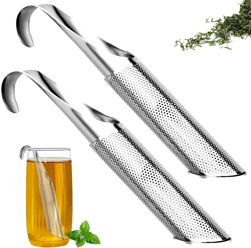 Photo 1 of 2Pack Tea Infuser, Eitham Tea Stainer, loose leaf tea steeper, Stainless Steel Tea Strainer, Tea Infusers for Loose Tea
