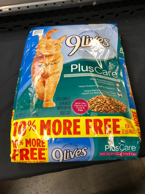 Photo 2 of 9Lives Plus Care Dry Cat Food Bonus Bag, 13.2-Pound
BB - 5 - 29 - 22 