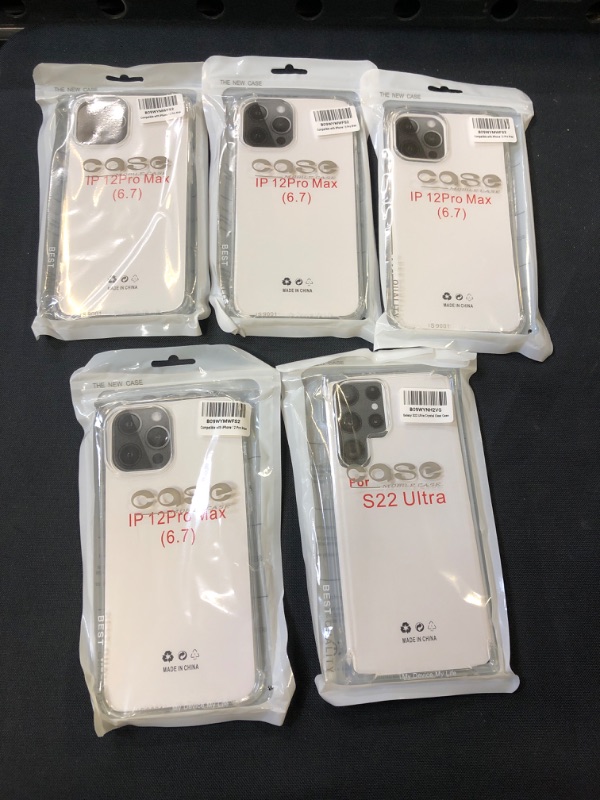 Photo 1 of iphone 12 pro max - clear case - 5 pack 