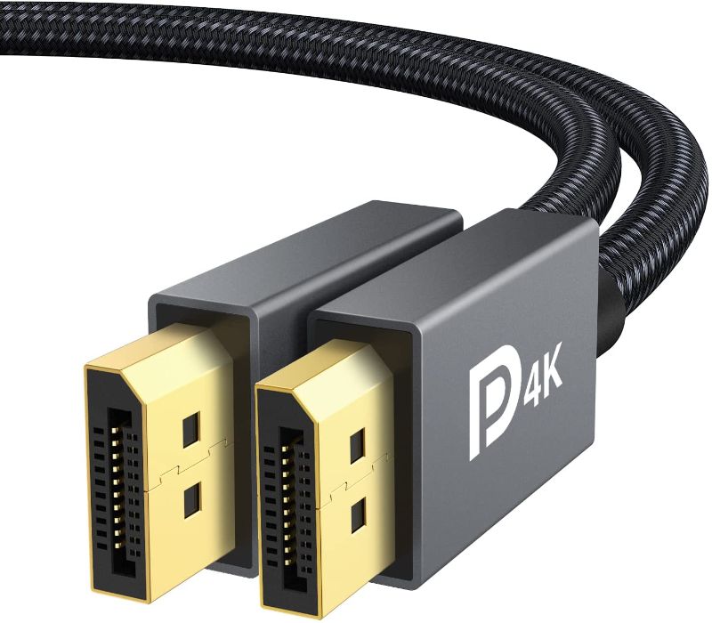 Photo 1 of VESA Certified DisplayPort Cable, iVANKY 6.6ft DP Cable 1.2,[4K@60Hz, 2K@165Hz, 2K@144Hz], Gold-Plated Braided High Speed Display Port Cable 144Hz, for Gaming Monitor, Graphics Card, TV, PC, Laptop
