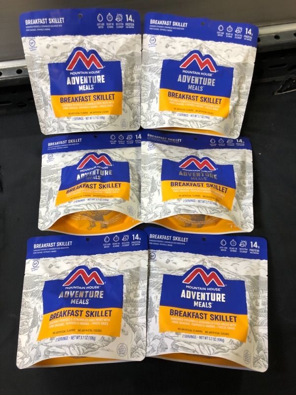 Photo 2 of Mountain House Breakfast Skillet | Freeze Dried Backpacking & Camping Food | Survival & Emergency Food - 6 bags 
BB - JUNE - 2050