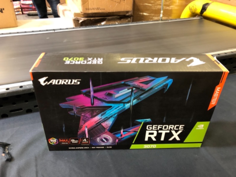 Photo 2 of GIGABYTE AORUS GeForce RTX 3070 Master 8G (REV2.0) Graphics Card, 3X WINDFORCE Fans, 8GB 256-bit GDDR6, GV-N3070AORUS M-8GD REV2.0 Video Card
